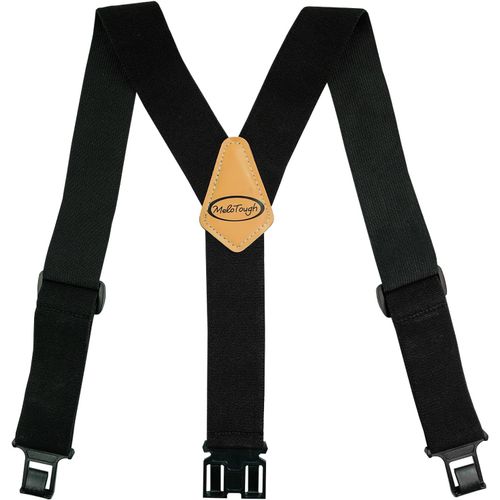 Perry Braces With Belt Clip For Men 2"" Wide Non-Metallic Suspenders For Casual Dress Workplace,Black,One Size