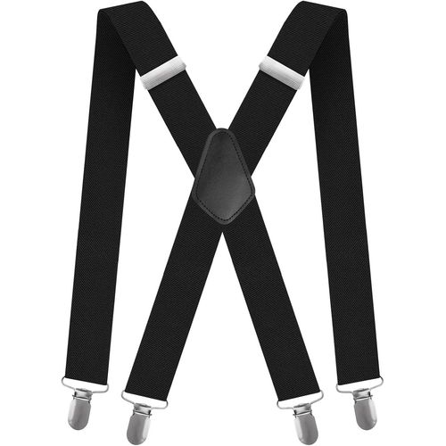Men's Braces Wide Adjustable Suspenders Work Extra Wide X Work Braces For Men,3.5cm-Strong 4 Sturdy Clips Unisex,Longest Adjustable Length 130 Cm