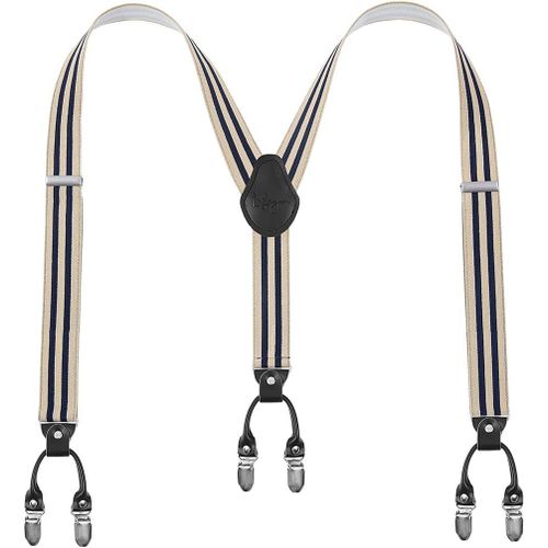 Men Suspenders Suspenders For Men 6 Buckles Y Back Striped Heavy Duty Durable Elastic Adjustable Braces Strong Metal Clips Gift Wrapping""},""Additionalweblabs"".[M636]