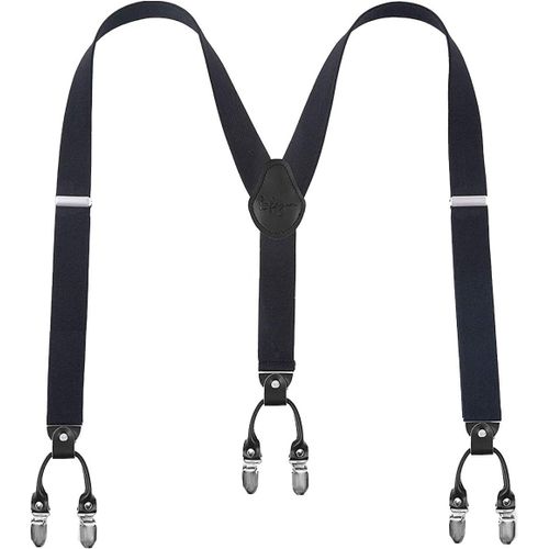 Men Suspenders Suspenders For Men 6 Buckles Y Back Striped Heavy Duty Durable Elastic Adjustable Braces Strong Metal Clips Gift Wrapping""},""Additionalweblabs"".[M638]