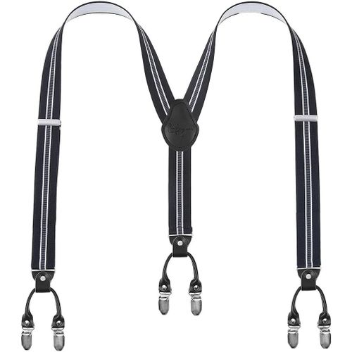 Men Suspenders Suspenders For Men 6 Buckles Y Back Striped Heavy Duty Durable Elastic Adjustable Braces Strong Metal Clips Gift Wrapping""},""Additionalweblabs"".[M641]