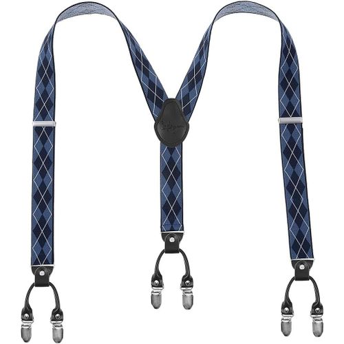 Men Suspenders Suspenders For Men 6 Buckles Y Back Striped Heavy Duty Durable Elastic Adjustable Braces Strong Metal Clips Gift Wrapping""},""Additionalweblabs"".[M644]