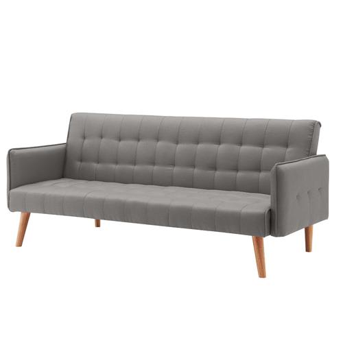 Sveg - Canapé Convertible Scandinave 3 Places En Tissu Gris