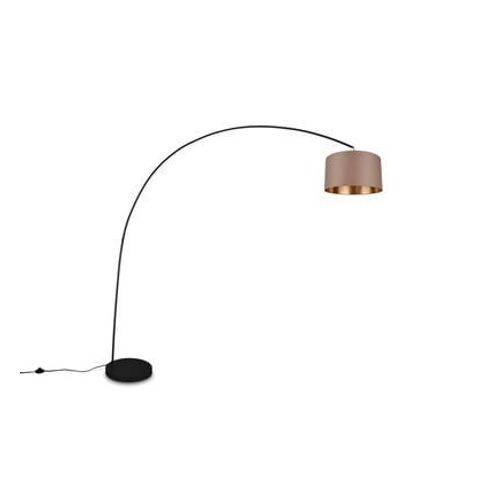 Trio Lighting - Lampadaire Métal Abat Jour Tissu En Arc Mansur - Gris