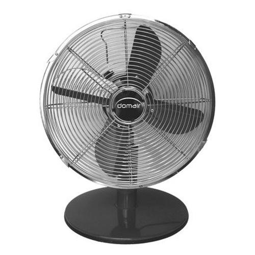 Eurem - Ventilateur de table 40W , 30 cm, 100 % métal, noir  - Noir