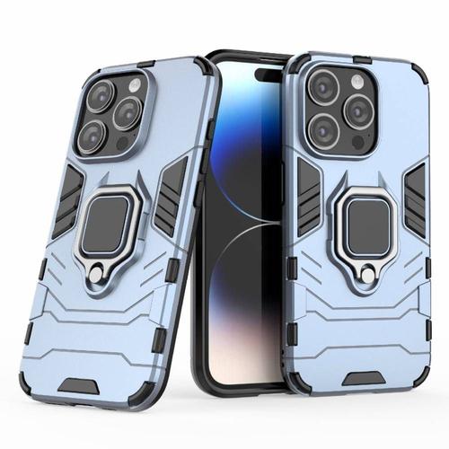 Coque Pour Apple Iphone 15 Pro - Housse Etui Rigide Anti Choc + Film Ecran - Bleu Fonce