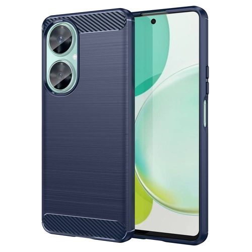 Coque Pour Huawei Nova 11i - Housse Etui Silicone Gel Carbone + Film Ecran - Bleu Fonce