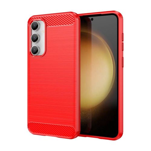 Coque Pour Samsung Galaxy S23 Fe 5g - Housse Etui Silicone Gel Carbone + Film Ecran - Rouge