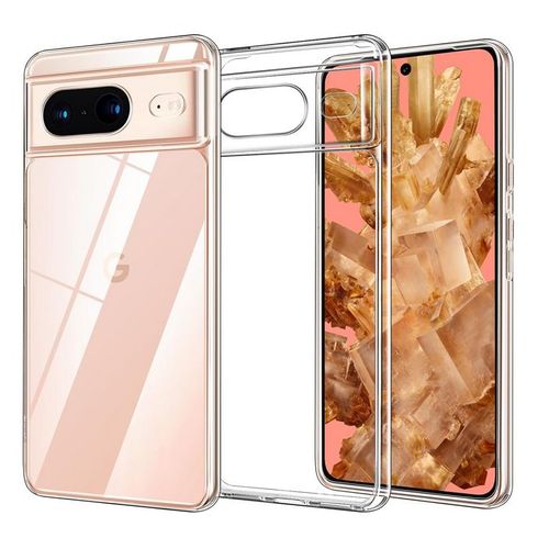 Coque Pour Google Pixel 8 5g - Housse Etui Silicone Gel Fine + Verre Trempe - Transparent Tpu