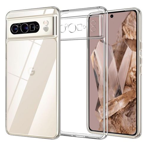 Coque Pour Google Pixel 8 Pro 5g - Housse Etui Silicone Gel Fine + Verre Trempe - Transparent Tpu