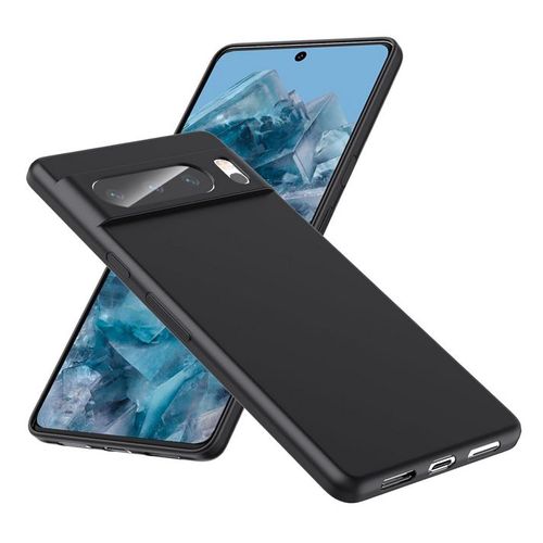Coque Pour Google Pixel 8 Pro 5g - Housse Etui Silicone Gel Fine + Film Ecran - Noir
