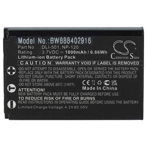 vhbw Batterie compatible avec Rollei Powerflex 350 WiFi appareil photo (1800mAh, 3,7V, Li-ion)