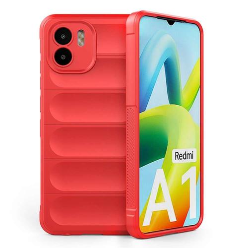 Coque Pour Xiaomi Xiaomi Redmi A1 / A2 - Housse Etui Silicone Gel Fine + Verre Trempe - Rouge