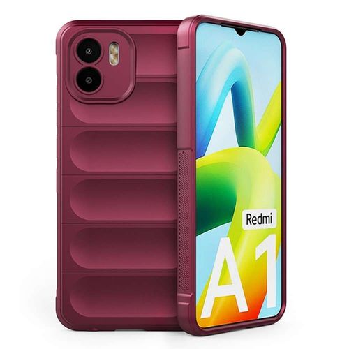 Coque Pour Xiaomi Xiaomi Redmi A1 / A2 - Housse Etui Silicone Gel Fine + Verre Trempe - Rouge Bordeaux