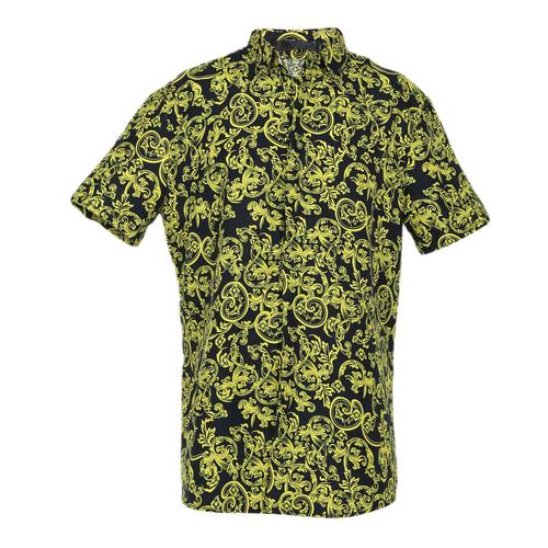 Chemise De Plage Hawaïenne Décontractée D'été À Manches Courtes Pour Homme Chemises À Boutons À Imprimé Floral Pour Homme Veste Lâche Décontractés Vêtements De Vacances Noir Xxl