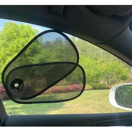 2Pcs Pare-soleil de voiture vitre latérale arrière protection élastique  anti-UV