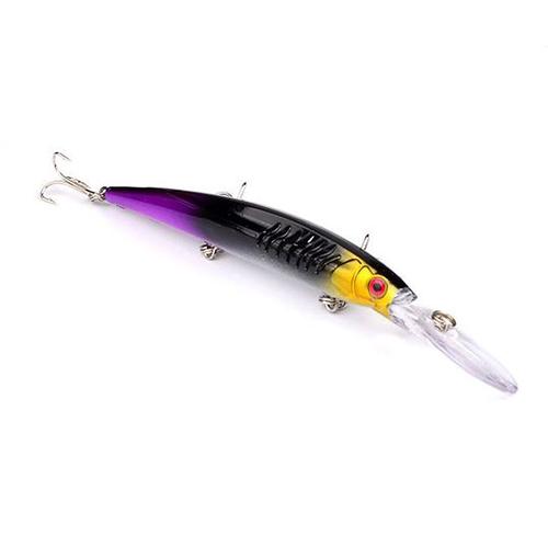 1pcs 15.2cm 12.2g 3d Yeux Gros Dur Leurre De Pêche Basse Brochet Crankbaits Wobblers Avec Crochets