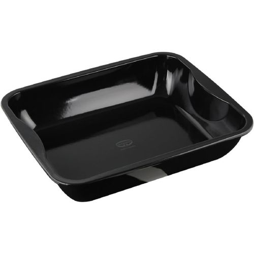 1300 Plat À Four,Plat De Cuisson,Plat Poulet,Tian De Légumes,Plat Four,Acier Inoxydable,Email,Noir,40 Cm X 34 Cm.[K124]