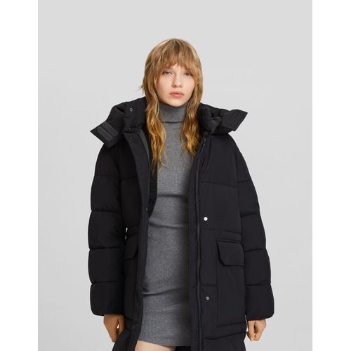  Manteau Long Matelassé Femme Xs Noir