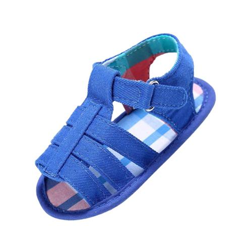 Chaussures Sandales Semelle Souple Pour Enfants Fille Garçons Berceau Bambin Nouveau-Né (6 12 Mois,Bleu)