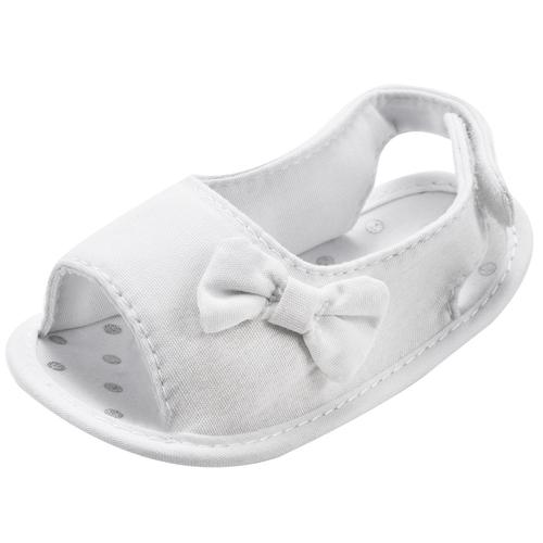 Chaussures Sandales N¿Ud De Papillon Semelle Souple Pour Nouveau-Né Fille Vêtement Berceau Pour (12 18 Mois,Blanc)