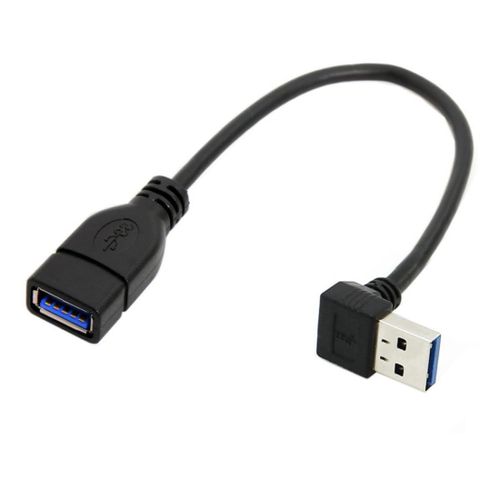 KALANKA-Chenyang USB 3.0 Type A Male Angled to USB 3.0 Type A Female Extension Cable 20cm 5Gbps Down Angled