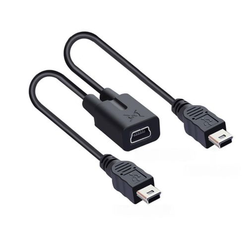 KALANKA-Mini USB Splitter Charging Cable, Mini USB 1 Female to 2 Male Charging Cable, Support Charging Two Devices at the Same Time, 0.3m