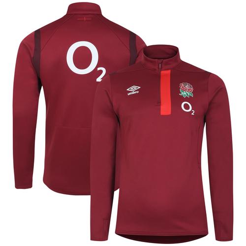 Haut Polaire Angleterre Rugby Half Zip - Rouge - Homme