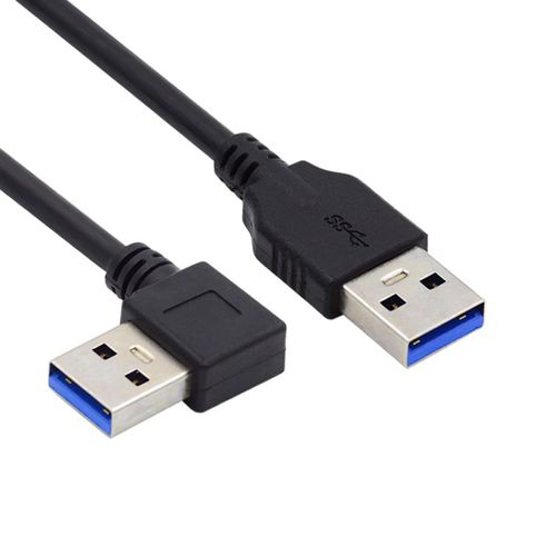 KALANKA-USB 3.0 Type A Male to Straight 3.0 Type A Male 5Gbps Angled Cable 90 Degree Angled Cable 40cm 5Gbps
