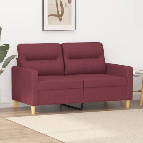 Vidaxl Canapé À 2 Places Rouge Bordeaux 120 Cm Tissu