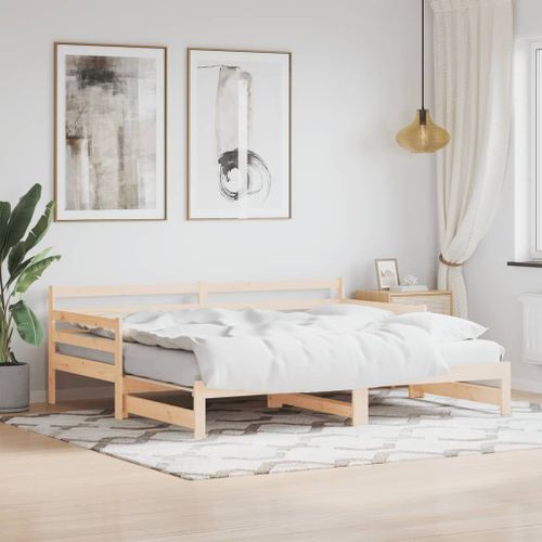 Vidaxl Lit De Jour Et Lit Gigogne Sans Matelas 80x200 Cm Bois Massif