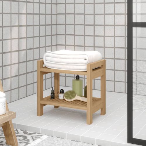 Vidaxl Table D'appoint De Salle De Bain 45x30x45cm Bois De Teck Solide
