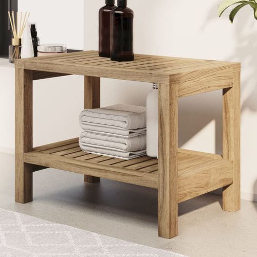 Vidaxl Table D'appoint De Salle De Bain 60x30x45cm Bois De Teck Solide
