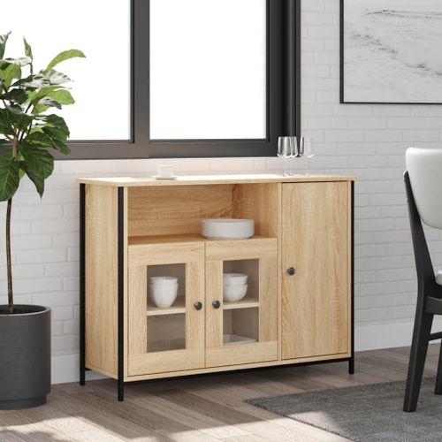 Vidaxl Buffet Chêne Sonoma 100x35x75 Cm Bois D'ingénierie