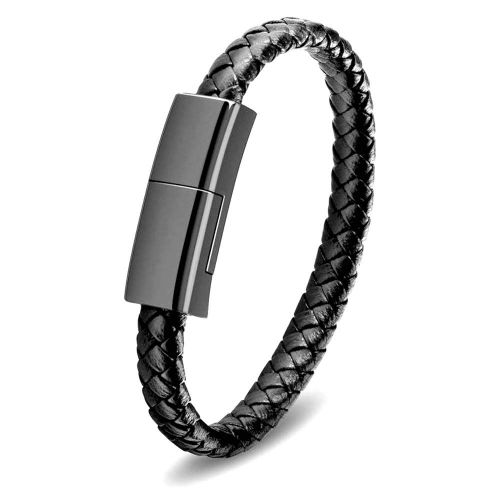 Kalanka-Cable Lightning 20cm Court Chargeur Bracelet Portatif Cuir Tressé Usb Cable Rapide Pour Iphone 14/13/12/11/Pro/X/Xs/Xr/8/8 Plus/7/7 Plus/6s/6 Plus/Se