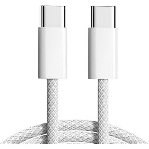 KALANKA-USB-C Power Cable 27W 65W 480Mbps Type C Fast Charge for Phone, Tablet and Laptop, 0.2m White Sleeve