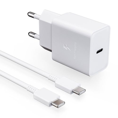 Samsung Caricabatteria Usb-C 15w Ricarica Rapida Universale Bianco Gp-Ptu023dyawq