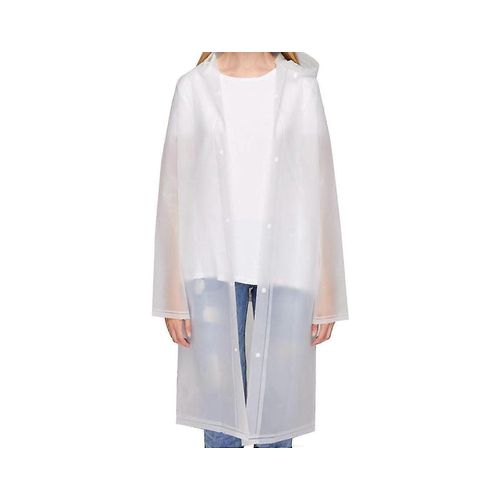 Ponchos De Pluie Imperméables - Imperméable Eva Transparent Pour Femme, Long Vêtement De Pluie Avec Capuche, Design Léger Et Compact