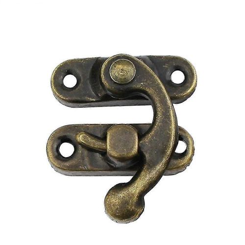 Lot de 2 loquets à crochet en métal bronze pour boîtes à bijoux et boîtes en bois rétro ¿ Équipés de vis de montage