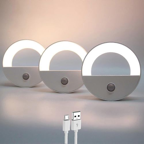 Lampes LED à détecteur de mouvement rechargeables par USB ¿ Lot de 2 éclairages de sécurité intérieurs
