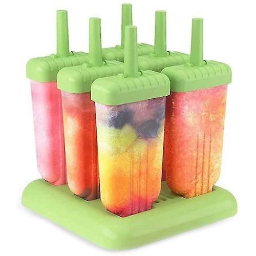 Moules À Glace, 1 Lot De 6 Moules À Glace, Carrés En Gel De Silice Alimentaire, Glaces Maison Pour Enfants