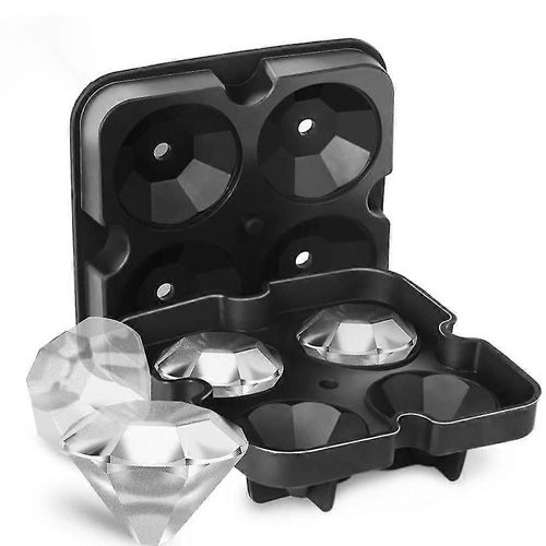 Bac À Glaçons 3d En Forme De Diamant Pour Remplir Des Cocktails De Whisky, Des Puddings, Un Entonnoir, Facile À Démouler