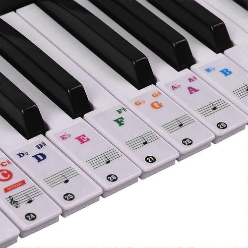 Pieds De Piano Couleur Pour Claviers 88/76/61/54/49/37 Touches ; Excellent Outil Visuel Pour Les Enfants Et Les Débutants ; Transparents Et Amovibles.