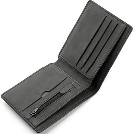 asas-Portefeuille Homme Avec Porte-Cartes,Compartiments À Billets Et Poche À Monnaie Porte Carte Pour Travail,Affaires,Quotidien Ou Les Voyages Wallet Leather Pour Homme(Noir)