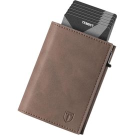 asas-Porte Carte Homme,Portefeuille En Cuir Avec Blocage Rfid,8 Porte Carte Crédit,Portefeuille Pour Homme Avec Compartiment À Billets Et Poche À Monnaie-Marron