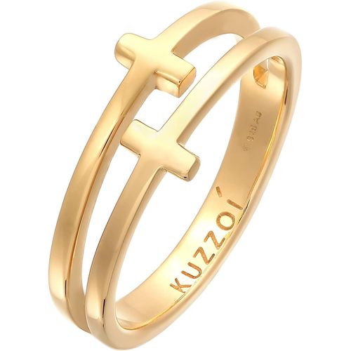 Asas-Bague Pour Homme Avec Symbole De Croix Poli(10mm)Pour Homme En Argent Sterling 925 Plaqué Or,Taille 60-66,0605291922