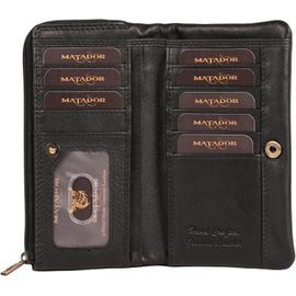 asas-Pochette En Cuir Véritable Pour Homme Femme | Porte Monnaie Porte Feuille Avec Grande Poche Zippé Et Boîte Cadeau | Pochette Telephone Portable Protection Rfid Certifiée Tüv | Nappa Noir