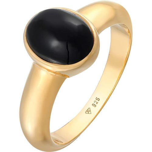 Asas-Bague Chevalière Pour Homme Avec Pierre Onyx Noire,Argent Sterling 925 Plaqué Or,Bague En Argent Avec Pierre Précieuse Polie,Bague Dorée Pour Homme Dans La Taille De La Bague 60-66,