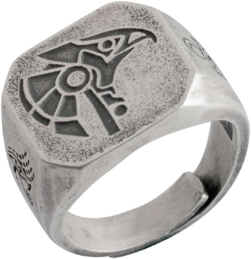 Hologram Ring Anello 3d Bague Homme LEEQBCR Réglable Argentée