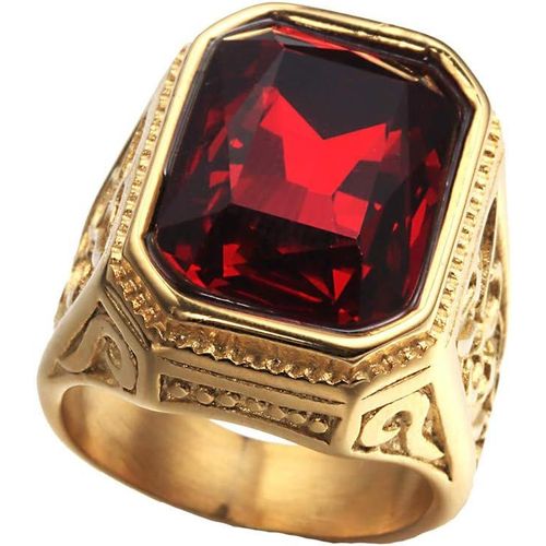 Asas-Homme Bague De Mariage En Zircone Cubique Avec Une Grosse Pierre
